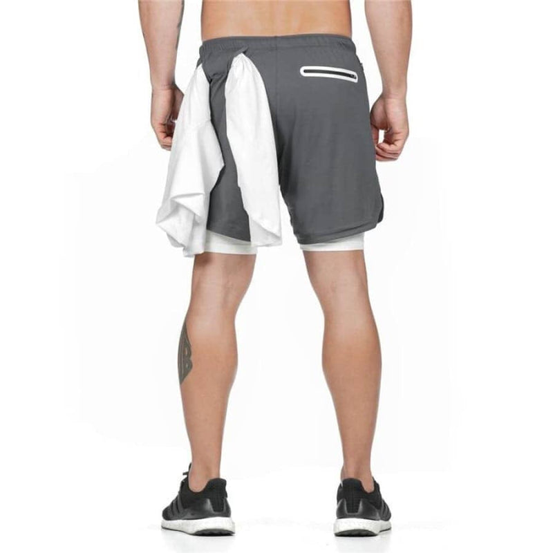 Shorts Para Treino 2 em 1 Esporte Air Effect 673 Direct Ofertas Cinza Escuro Modelo 2 M